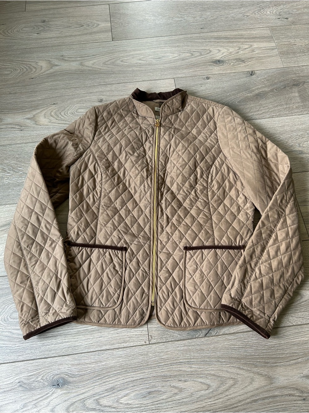 Vintage washable silk quilted Chore Jacket Size Large